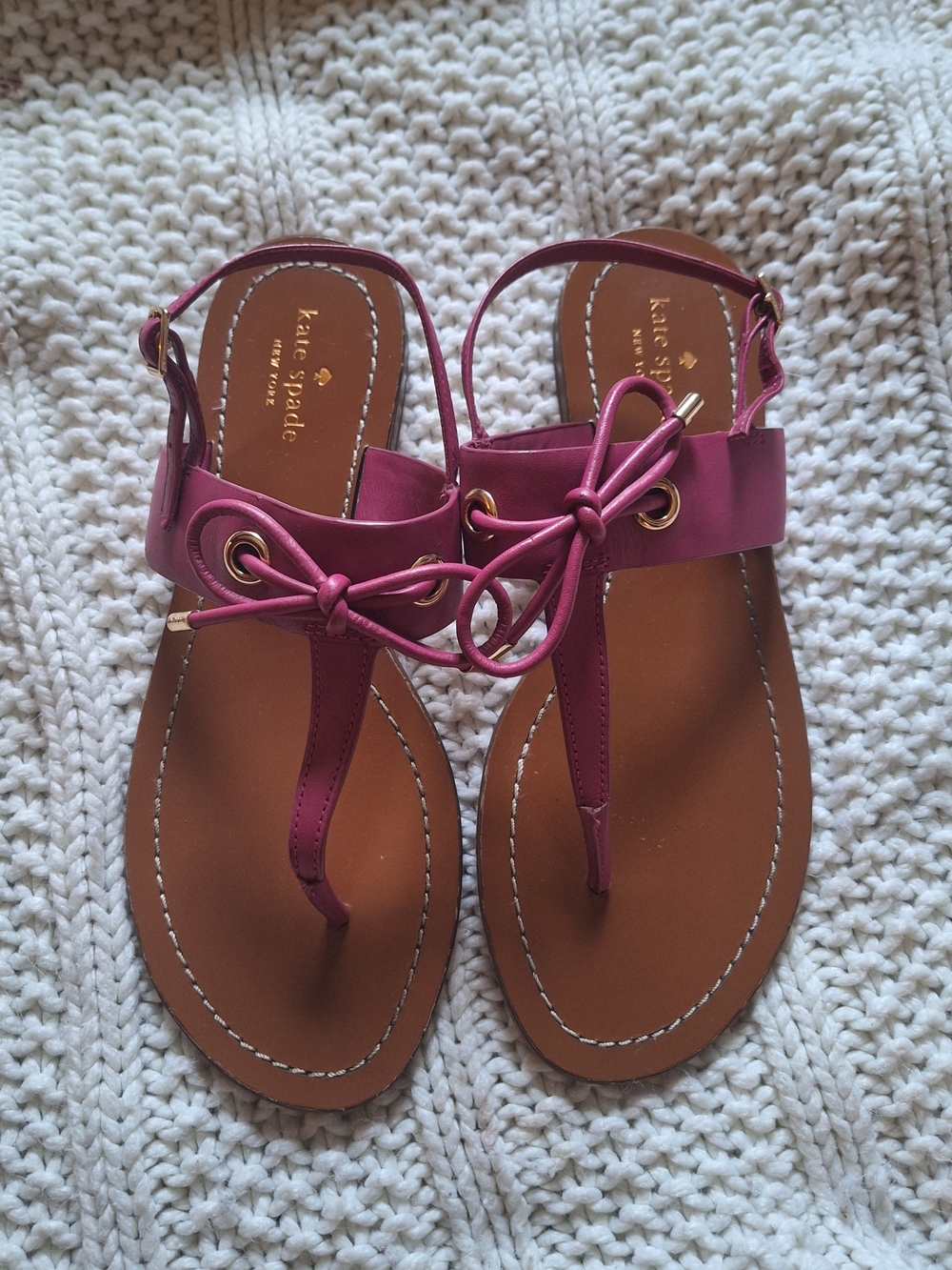 kate spade Carolina Bow Thong Sandals Size 10